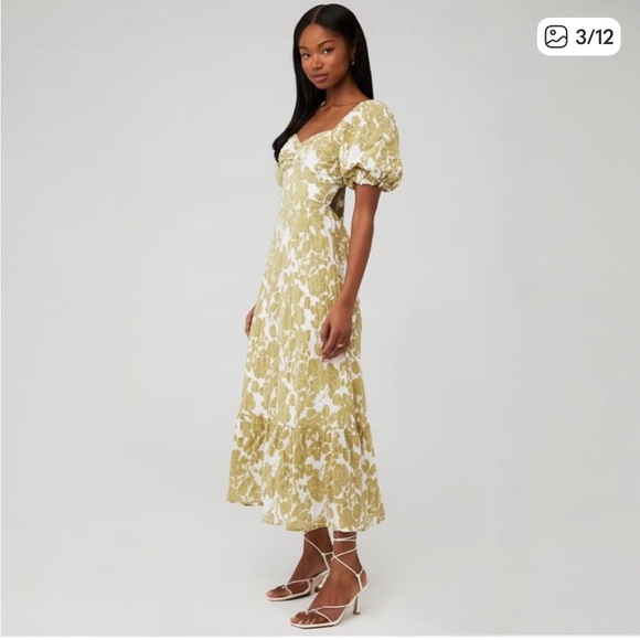 English Factory floral sweetheart cutout maxi dress - Picture 3 of 8